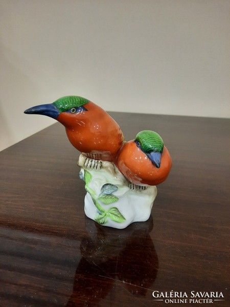Porcelain figurine of a pair of exotic birds from Herend
