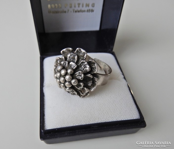 Régi finn Valon Kulta & Hopea ezüst gyűrű