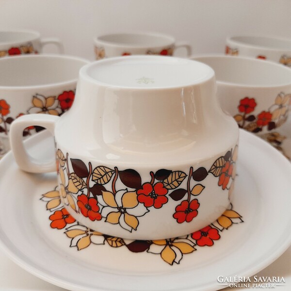 Retro Raven House porcelain tea cup set