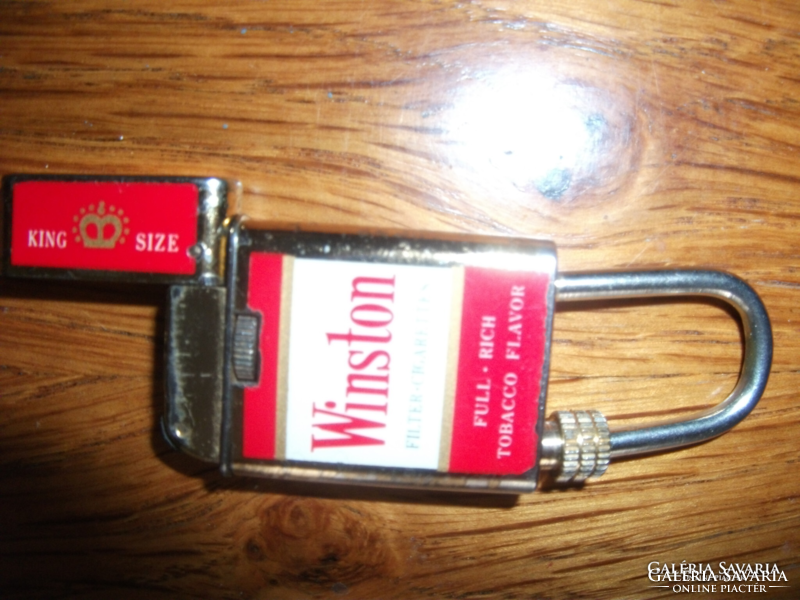For collectors! Old lighter and key ring from Australia, with Winston logo