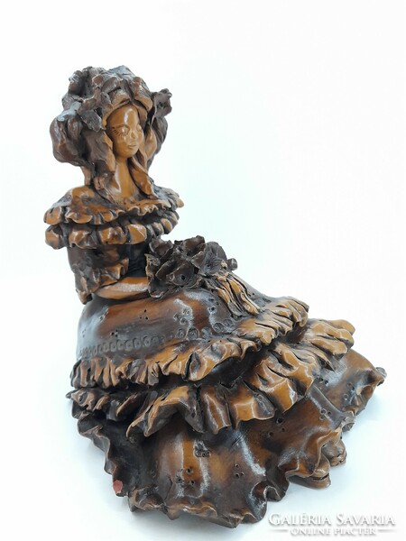 Ujpál György nagyméretű kerámia figura, 24 cm