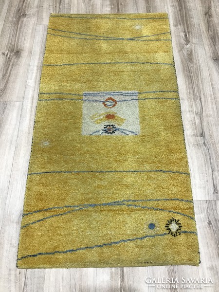 Gabbeh - Indian hand-knotted wool rug, 74 x 141 cm