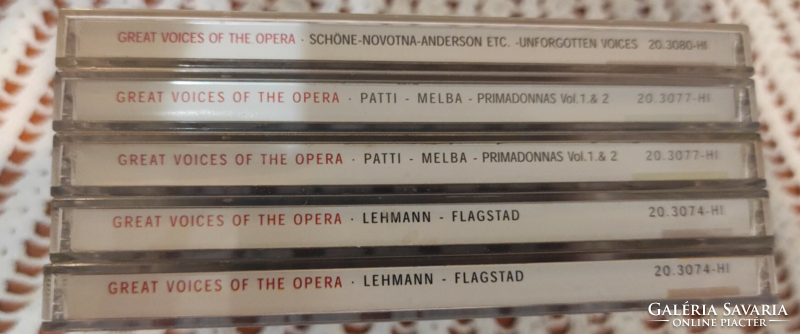 5 double CD opera music packages (i.e. 10 CDs)