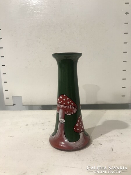 Antique stained glass vase