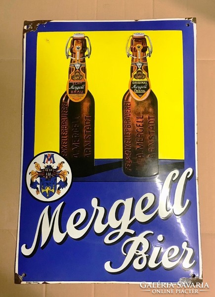 Enamel plate, German, beer