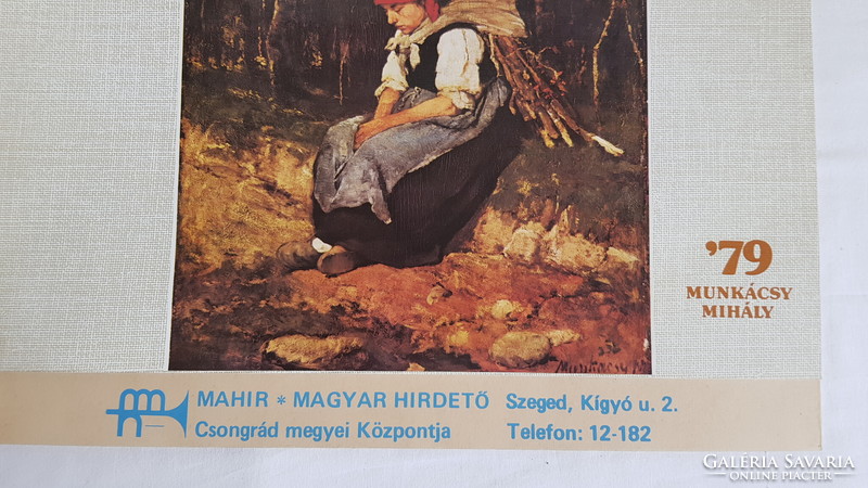 Mihály Munkácsy's 1979 wall calendar in its original holder!