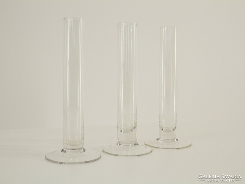Szálváza, 3 db üveg cső váza