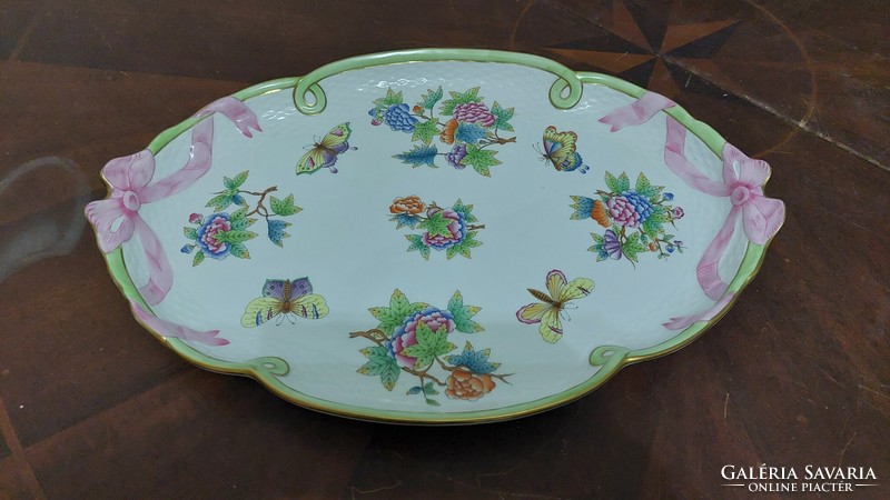 Herend Victoria pattern ribbon bowl