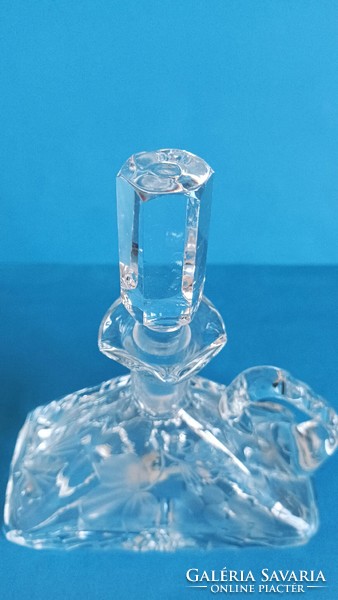 Old polished liqueur cognac glass with pouring stopper