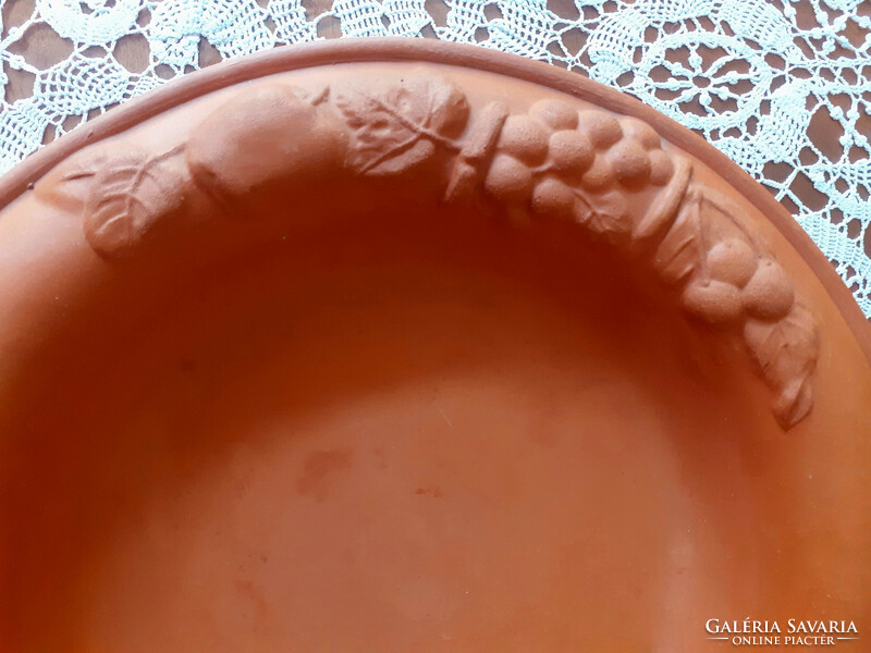 Large ceramic, earthenware fruit bowl, offering. 32X7 cm