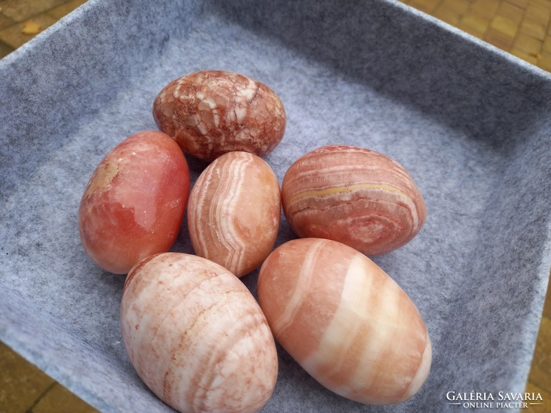 Rarity! Beautiful rhodochrosite egg polishes from Namibia