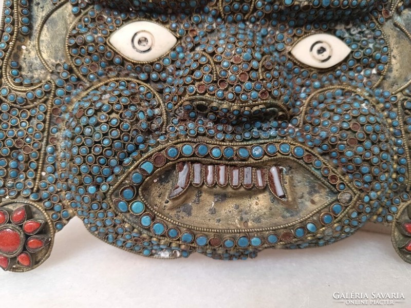 Antique Mahakala Buddhist Ceremonial Mask Nepal Tibet 915 7612