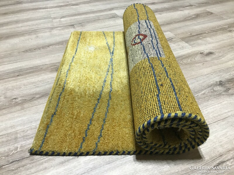 GABBEH - Indiai kézi csomózású gyapjú szőnyeg, 74 x 141 cm