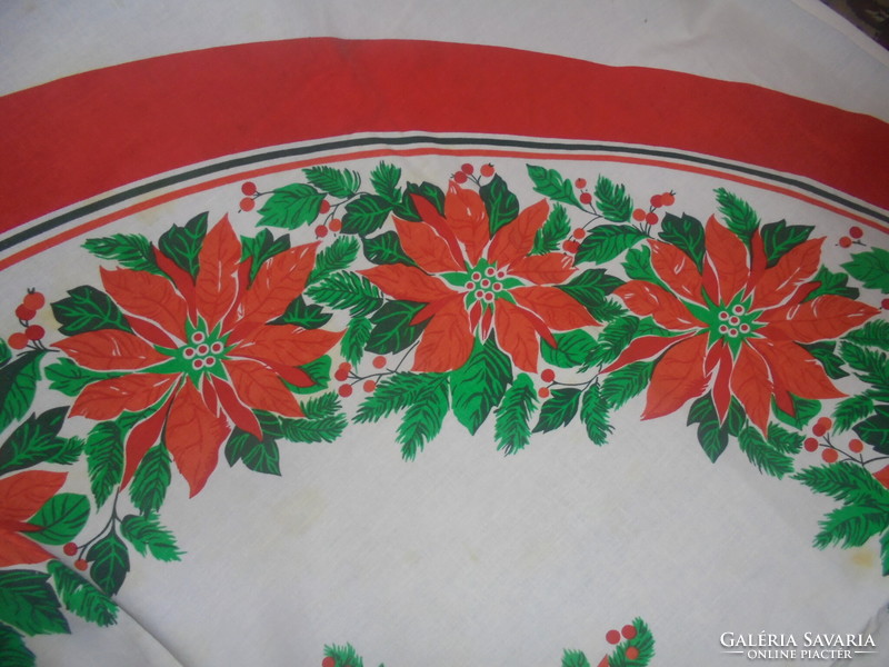 Santa Claus floral 372 cm long tablecloth, tablecloth