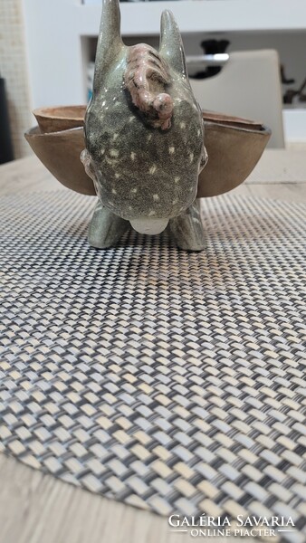 Gál Béla ceramic donkey.