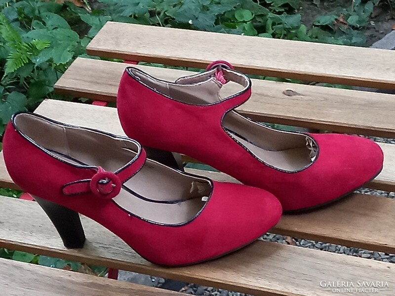 Bordó bőr női cipő, 39-es, Jenny Fairy márka