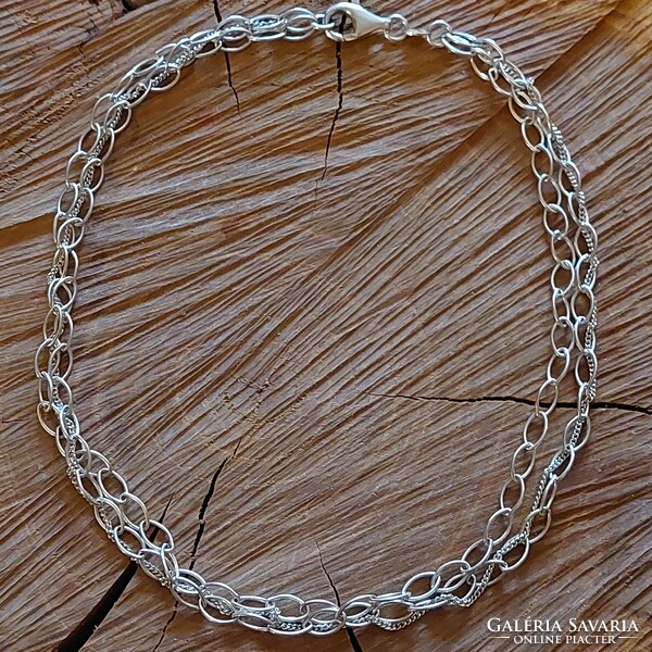 Special two-row silver necklace