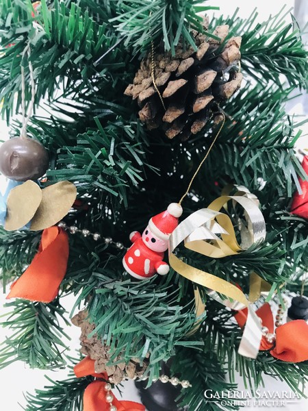 Retro műfenyő ,karácsonyi dekoráció mini fenyőfa,karácsonyfa