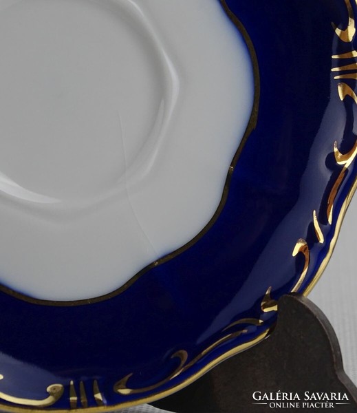 1P333 Zsolnay klasszikus kék Pompadour porcelán kávéskészlet