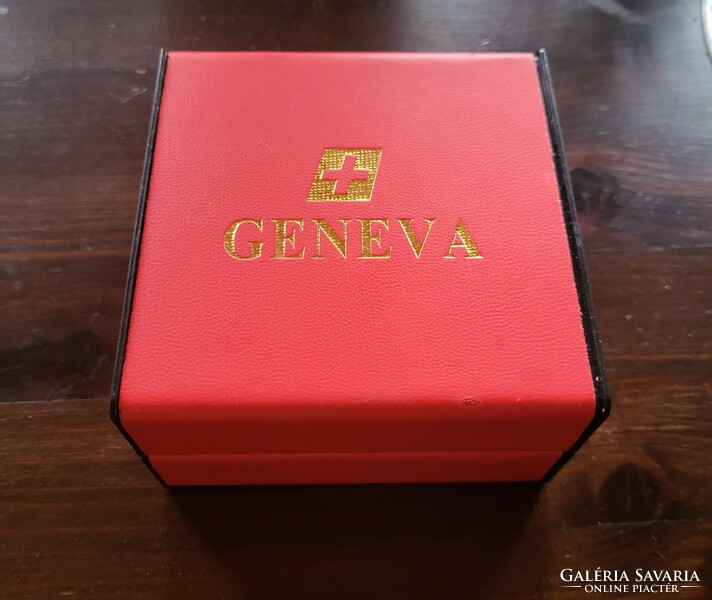 Geneva new elegant wristwatch, men's and women's together or separately, in a decorative box. Please also watch the video!