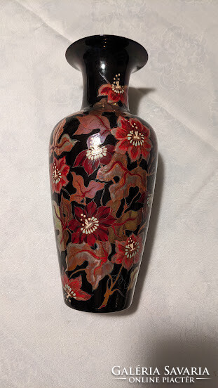 Zsolnay többtűzű eozin váza kézi festésű