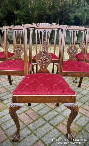 Chippendale table with chairs