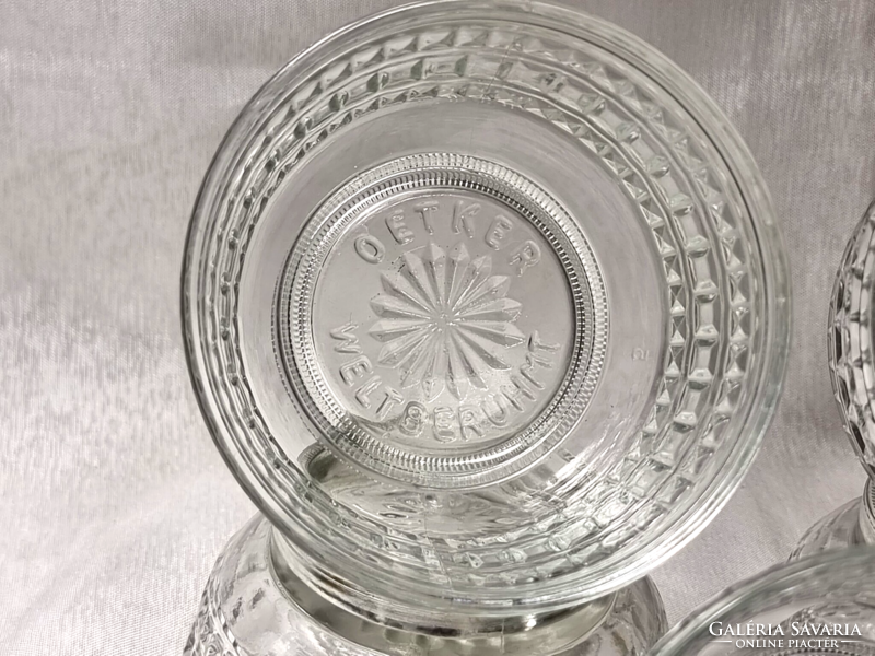 5 rare oetker weltberuhmt Austrian glass cups/bowls. Second half of the 20th century.