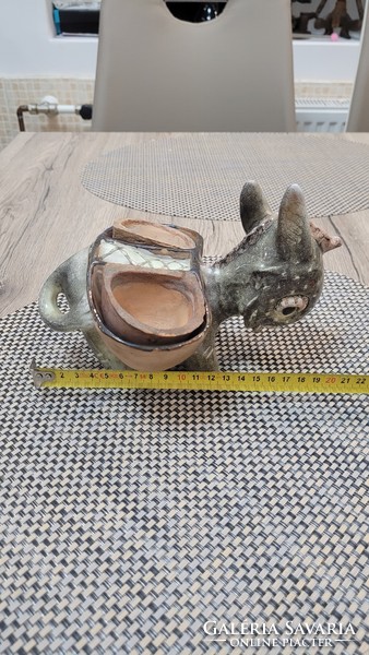 Gál Béla ceramic donkey.