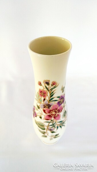 Zsolnay 25cm vase with orchid pattern (no.: 23/192.)