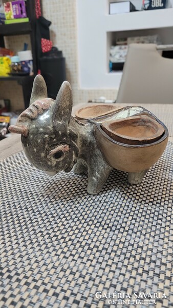 Gál Béla ceramic donkey.