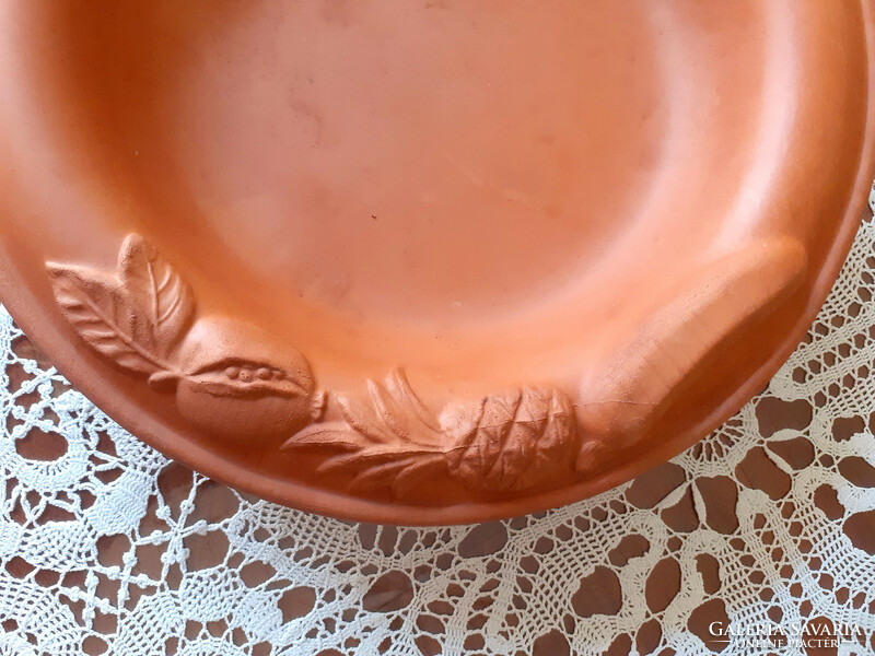 Large ceramic, earthenware fruit bowl, offering. 32X7 cm