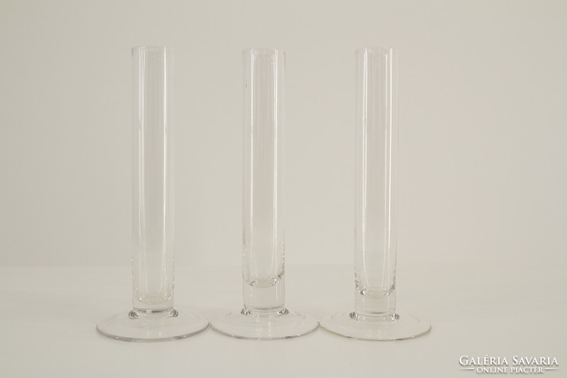 Glass vase, 3 glass tube vases