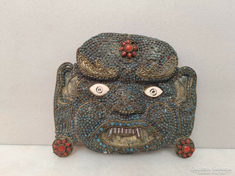 Antique Mahakala Buddhist Ceremonial Mask Nepal Tibet 915 7612