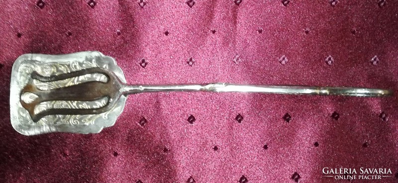 Silver-plated cake tongs