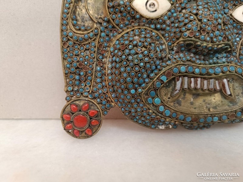 Antique Mahakala Buddhist Ceremonial Mask Nepal Tibet 915 7612