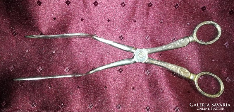 Silver-plated cake tongs