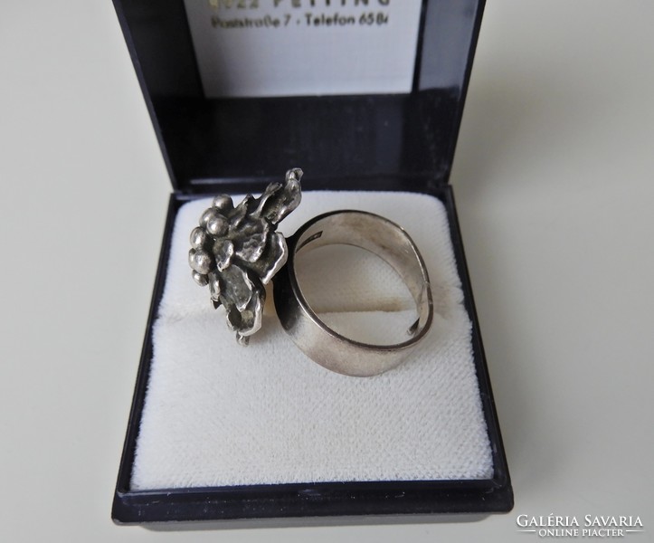Régi finn Valon Kulta & Hopea ezüst gyűrű