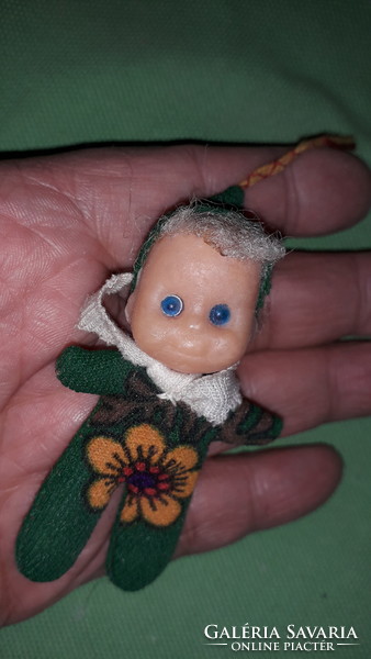 Almost antique Christmas hanging elf figure, doll, even a pine tree decoration according to the pictures