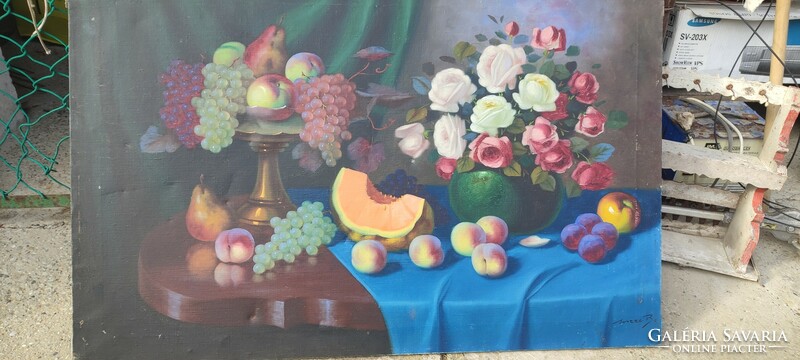Table still life, painting, incze