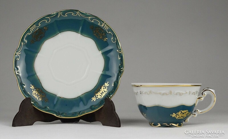 1P332 zsolnay green pompadour porcelain coffee set