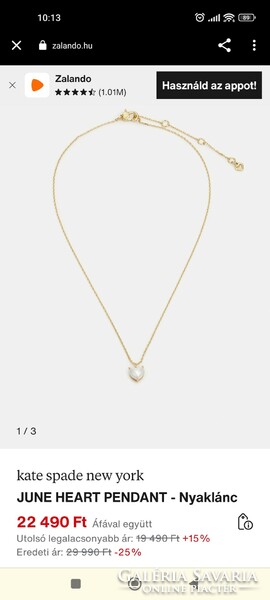 Kate spade rose gold-plated steel necklace 40 +8cm