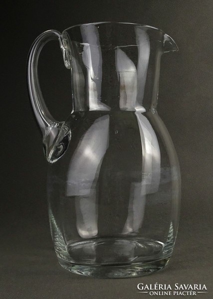 1P733 Régi hibátlan üveg kancsó 22 cm