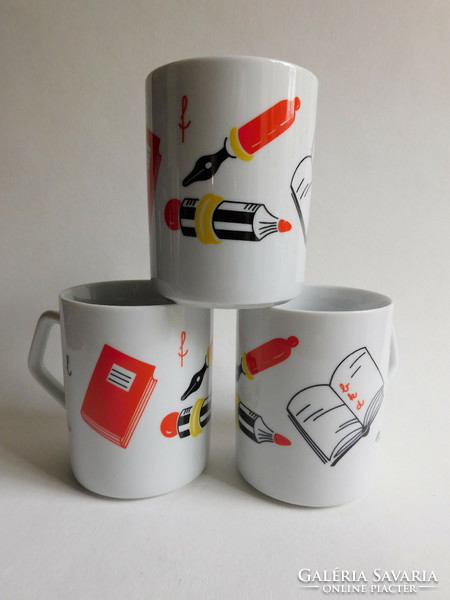 Retro Zsolnay stationery mug