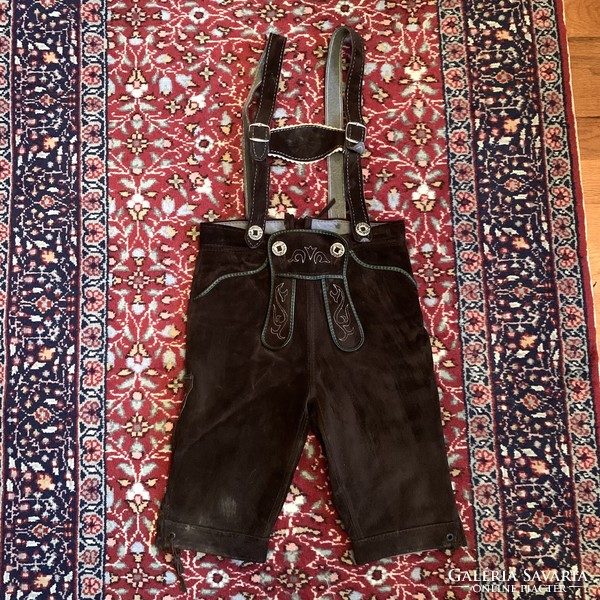 Austrian folk costume genuine leather boy's pants 98, leather pants folklore Austria mountains
