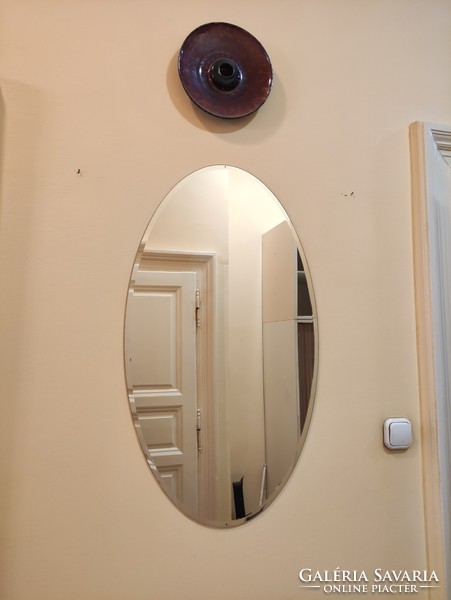 Beautiful oval mirror with bevelled edges