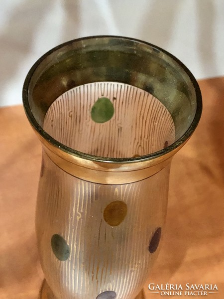 Small jeveled üveg váza 1920 évek hibátlan