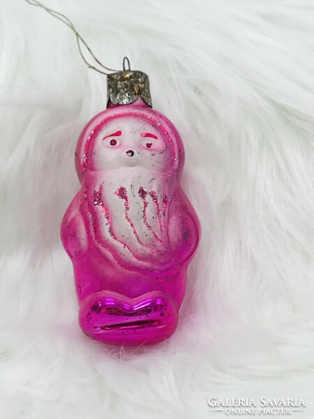 Retro glass Christmas tree decoration, elf, dwarf