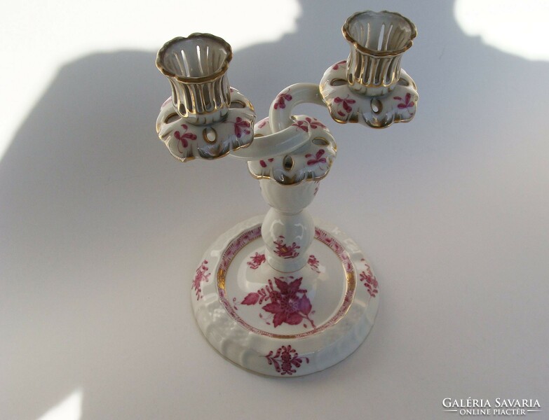 Herend and Dresden candle holders in one