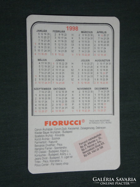 Card calendar, fiorucci clothing fashion, Budapest, erotic female model, 1998, (3)