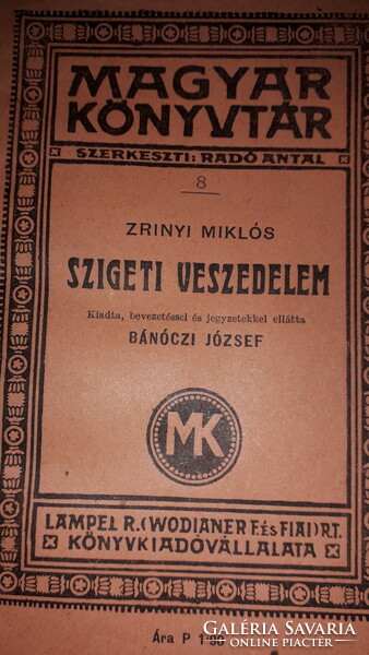 1900. Zrínyi Miklós - Szigeti veszedelem OBSIDIO SIGETIANA  képek szerint LAMPEL